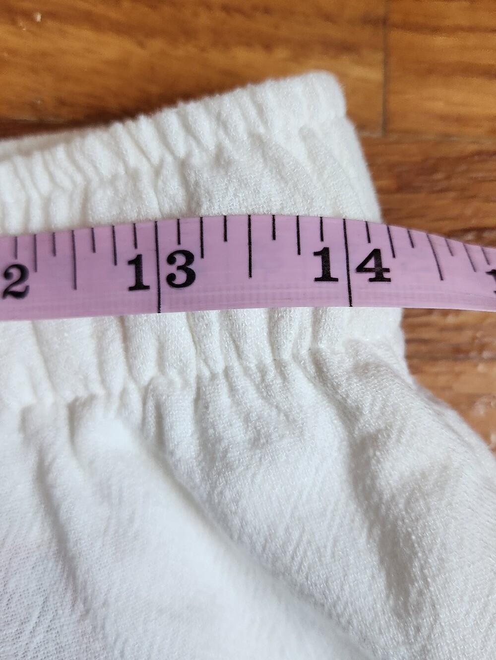 Happily Grey Cream Linen Blend Wide Leg Pants Medium NWT Cottagecore Boho - Picture 5 of 9